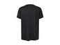 Zwart T-shirt met rode Under Armour logo's op de mouwen.