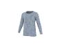 Blauw shirt met lange mouwen en strikjespatroon.
