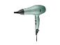 Mintgroene föhn met zwarte knoppen en een concentratormondstuk.