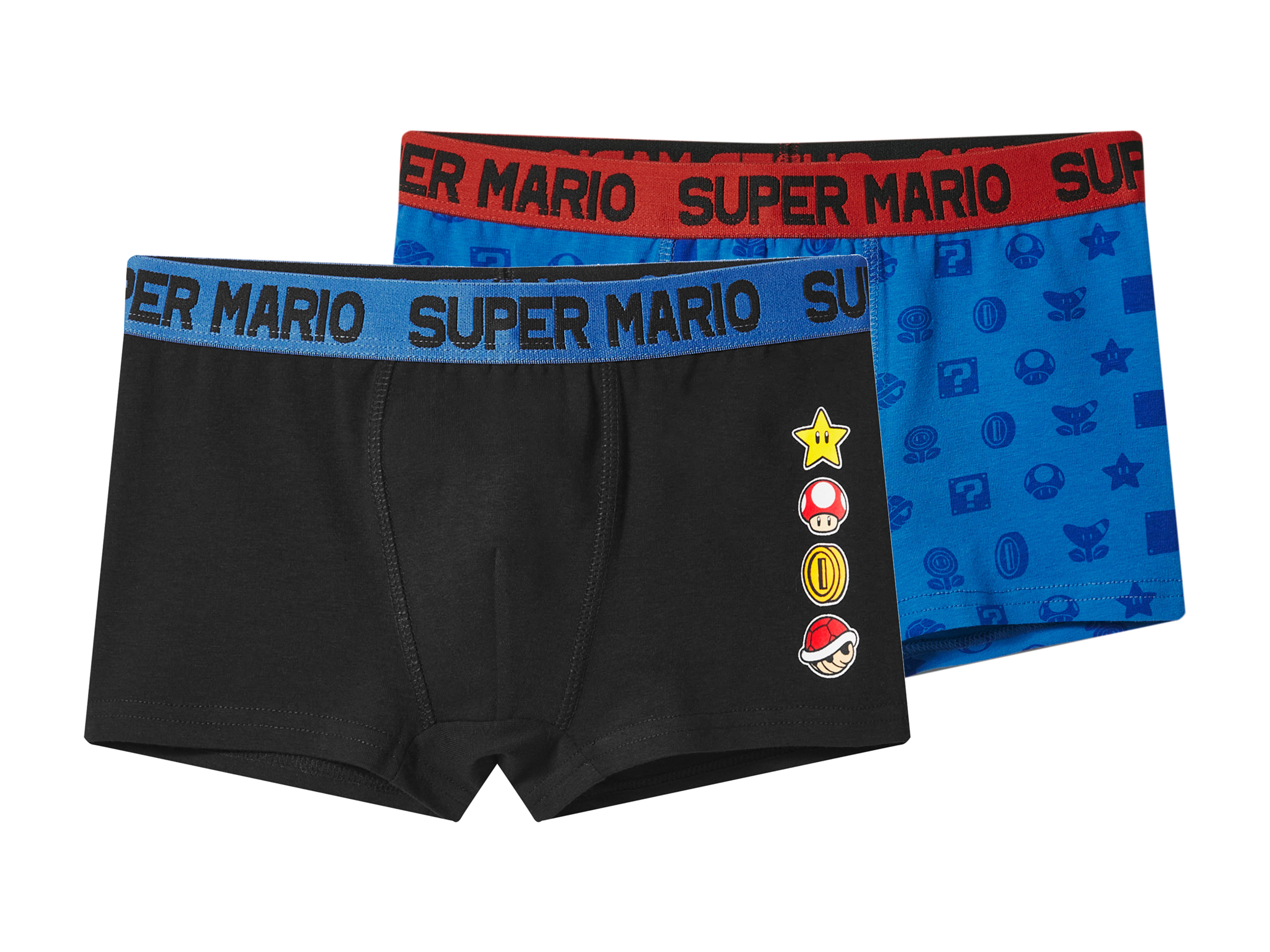 Set van 2 kinder boxers (Zwart/blauw, 158/164)