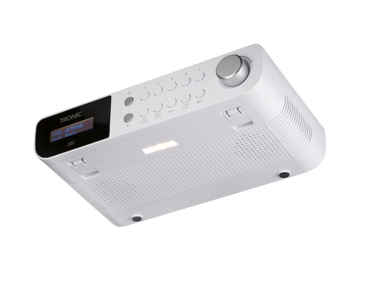 TRONIC DAB+ radio met display waarop 'ROCK ANTENNE Rock Music' staat