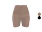 High-waist corrigerende shorts in beige met geribbelde details.