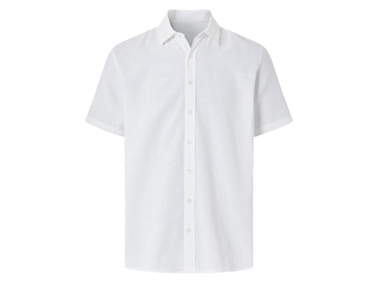 Wit overhemd met korte mouwen.
