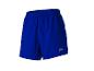 Blauwe sportshort met elastische tailleband en reflecterend logo