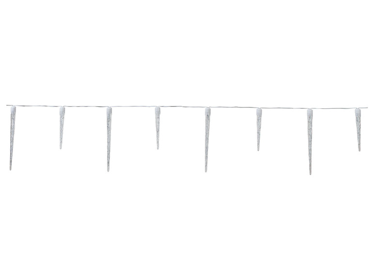 Een string met icicle kerstverlichting.