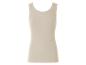 Beige geribbeld tanktop.