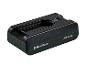 Zwarte 24V 4.0Ah oplaadbare batterij met grijze details.