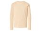 Beige T-shirt met lange mouwen op een witte achtergrond.