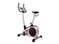 Een grijze en rode hometrainer van het merk Alecoo.