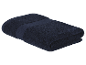 Donkerblauwe badhanddoek, zacht en absorberend.