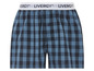 Blauwe geruite boxershorts van Livergy.