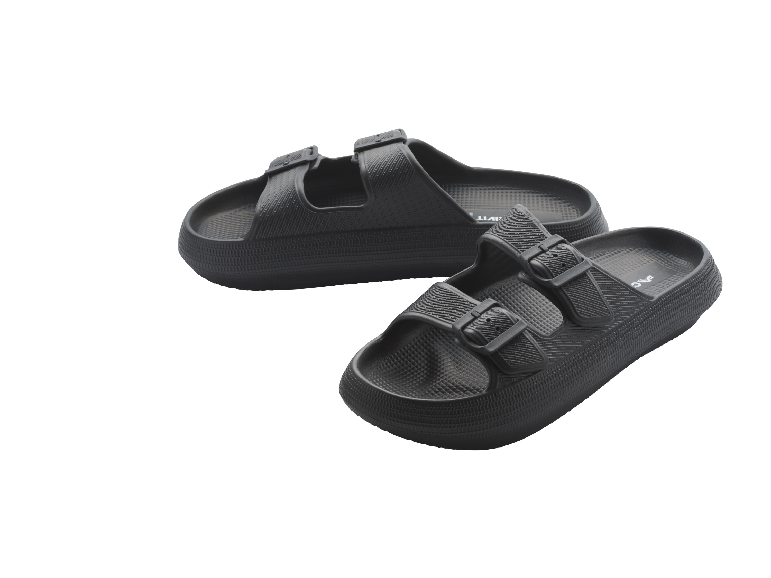 CRIVIT Heren badslippers (Zwart, 42/43)