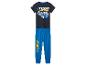 Hot Wheels jongenspyjama met blauwe raceauto-print op het shirt en logo op de broek.