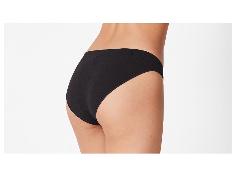 Zwarte dames high-waist slip van geribbeld materiaal