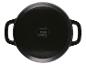Zwarte Silvercrest pan met twee handgrepen, bovenaanzicht.