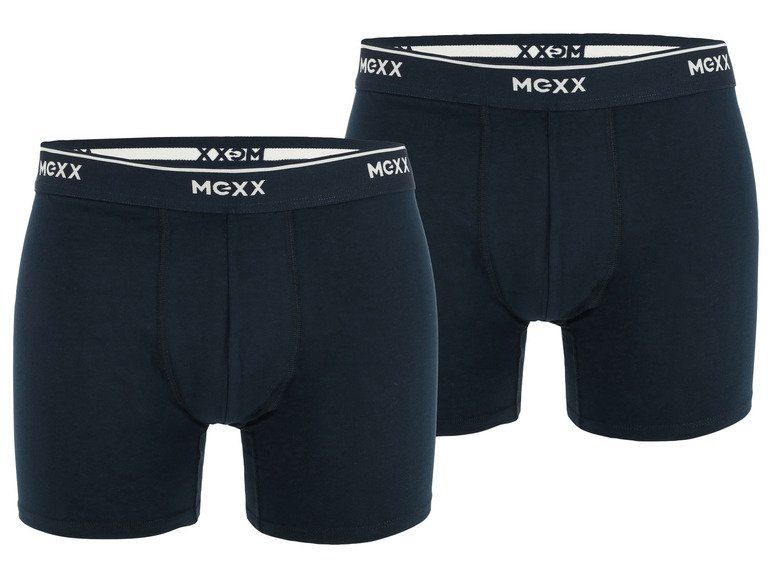 MEXX 2 heren boxershorts (M, Marineblauw-marineblauw)