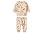 Babyset van sweatshirt en broek met safaridierenpatroon.