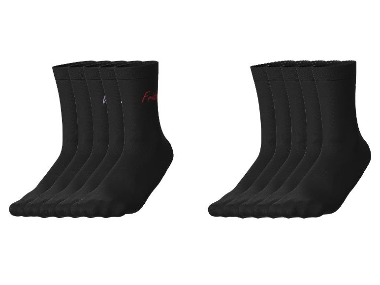 Zwarte sokken met dagen van de week, 6 paar