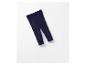 Donkerblauwe geribbelde baby leggings.