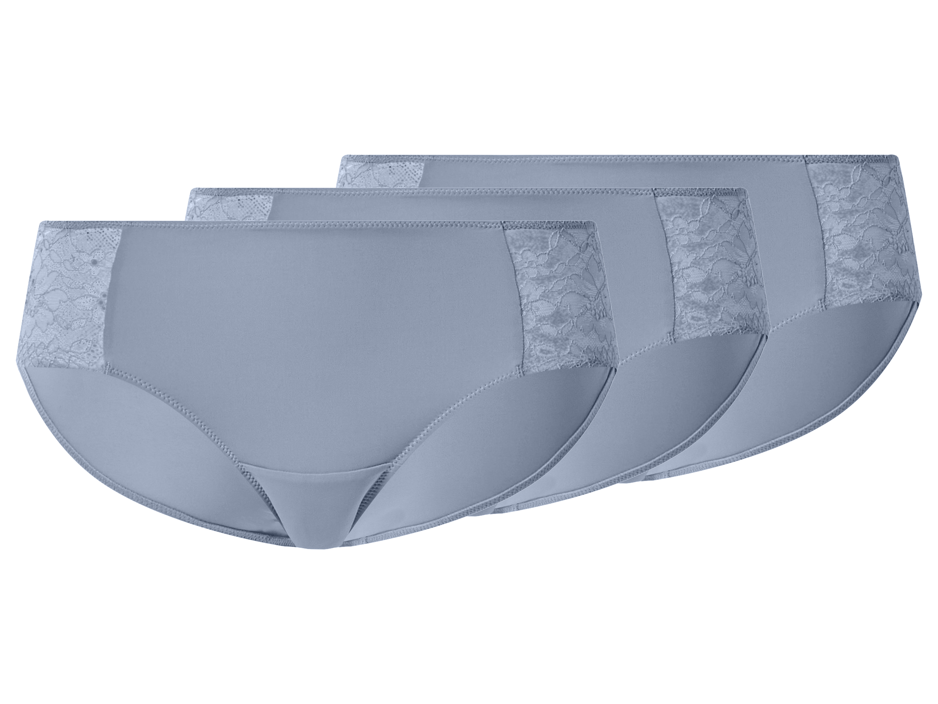 esmara Set van 3 dames hipsters (Blauw, S (36/38))