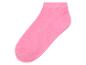 Een roze sok met een lage schacht.
