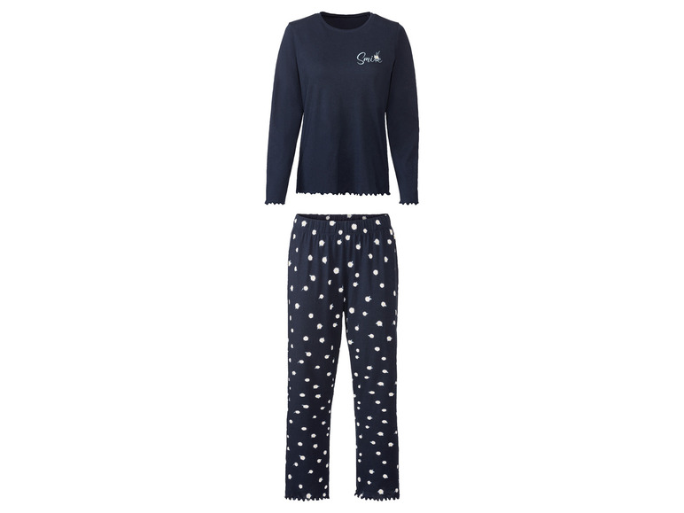 esmara Dames pyjama (XS (32-34), Marineblauw bloemen)