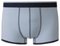 Lichtblauwe boxershorts met een donkerblauwe band.
