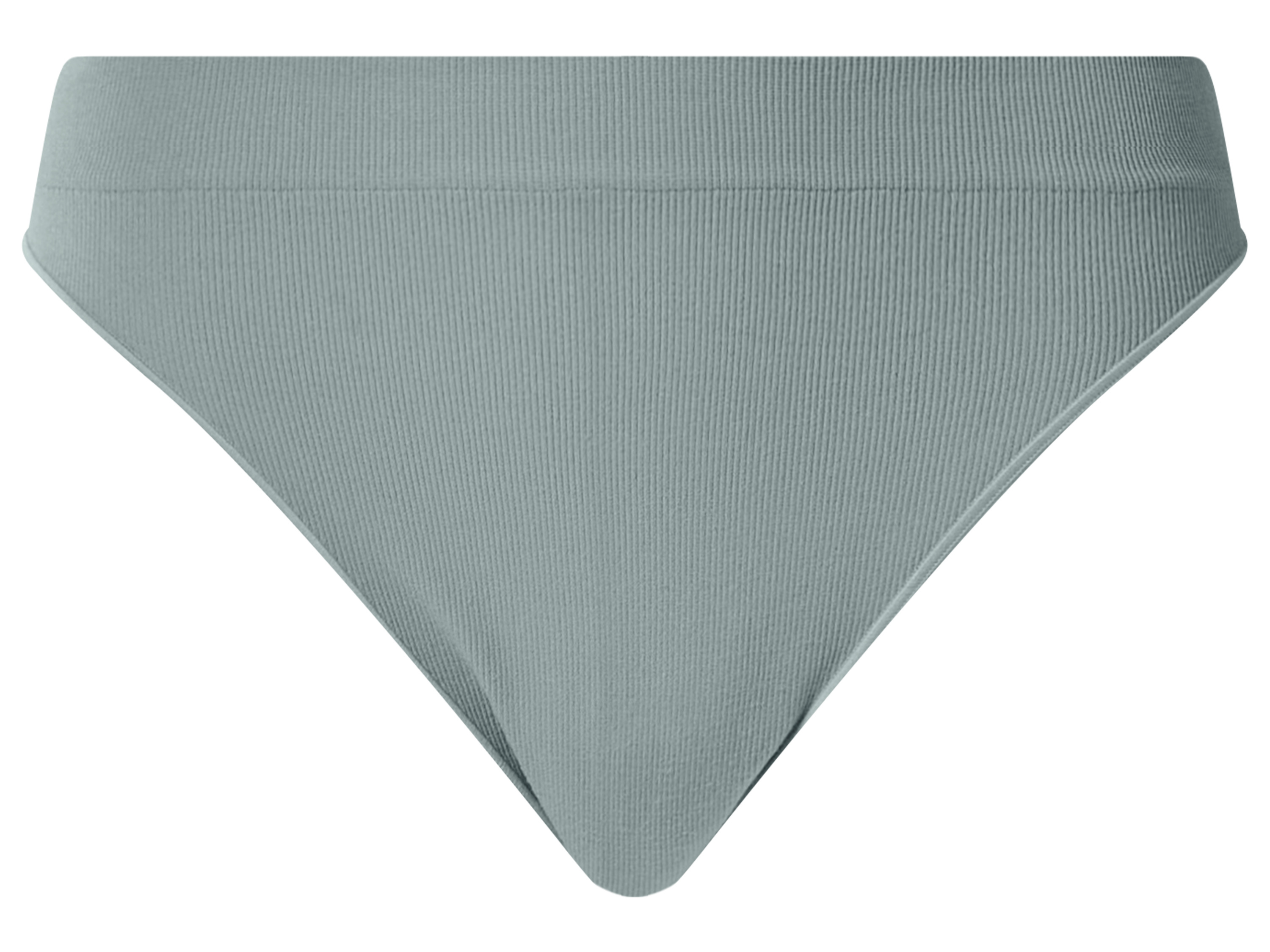ESMARA Dames Geribbelde Strings, 3 stuks. (Groen, M (40/42))