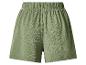 Groene getextureerde shorts met elastische taille