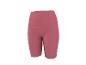 Roze geribbelde high-waist fietsbroek.
