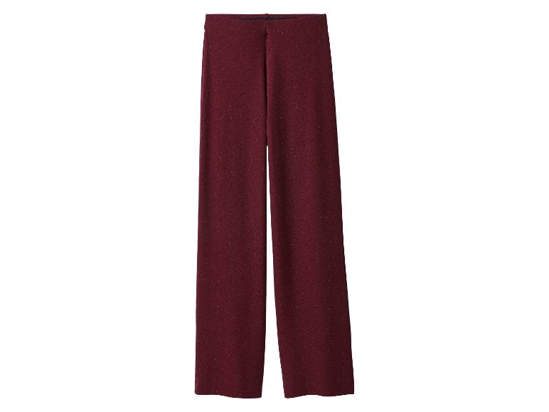 Dames wijde broek in bordeaux met glitters