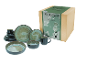 Nordic Fjord “Green” servies: keramische borden, kommen en mokken.