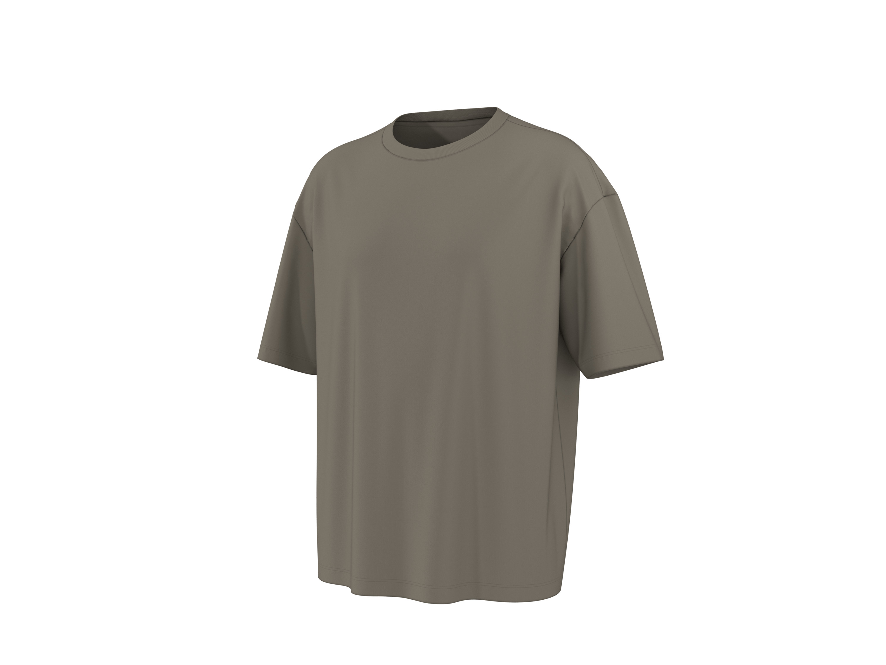 esmara Men Oversized heren T-shirt (Bruin, XL)