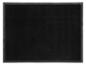 Zwart tapijt met zwarte rand.