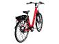 Rode Zündapp elektrische fiets met bagagedrager en accu.