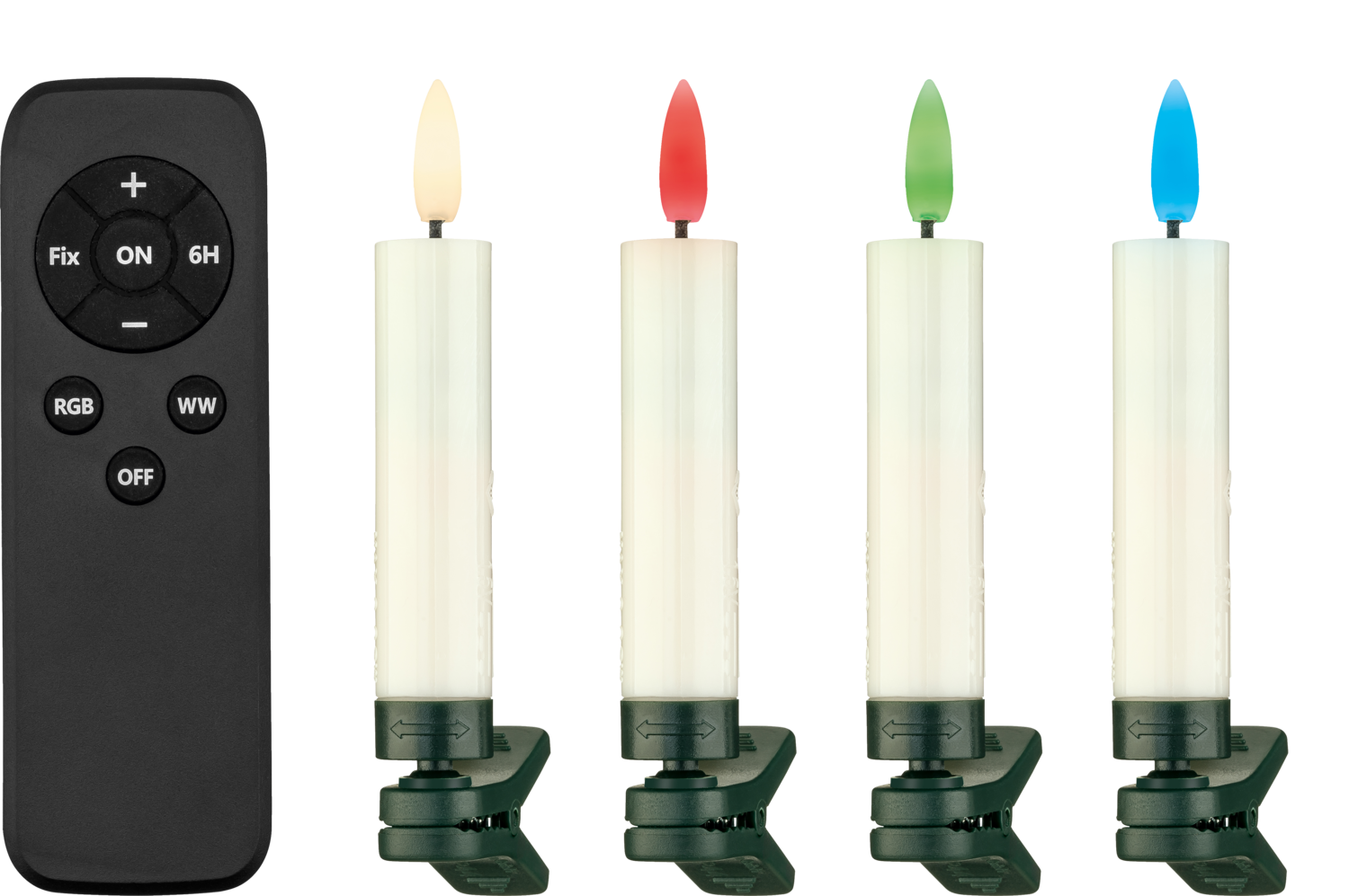 LIVARNO Draadloze LED-kerstboomkaarsen, 15 stuks (Crème)