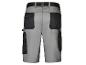 Grijze werkshorts met zwarte details en steekzakken