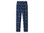 Blauwe fleece pyjamabroek met witte sterrenprint