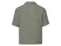 Kort mouw linnen overhemd, olijfgroen.
