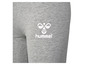Grijze Hummel trainingsbroek met logo.