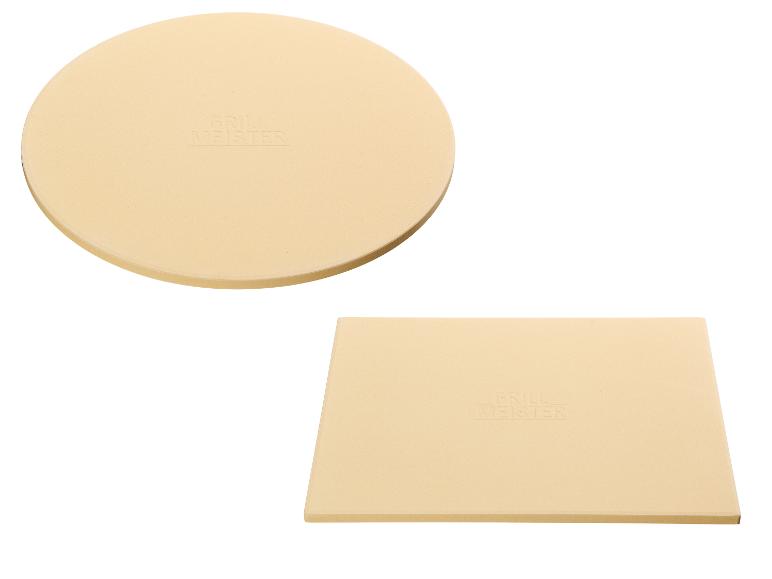 Grill Meister ronde en vierkante pizzastenen.