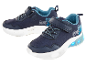 Blauwe kindersneakers met LED-verlichting.