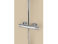 Chromen thermostatische douchekraan met handdoucheslang.