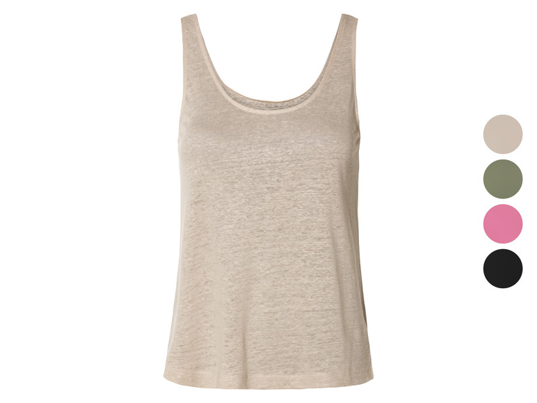 Beige tanktop met kleurstalen
