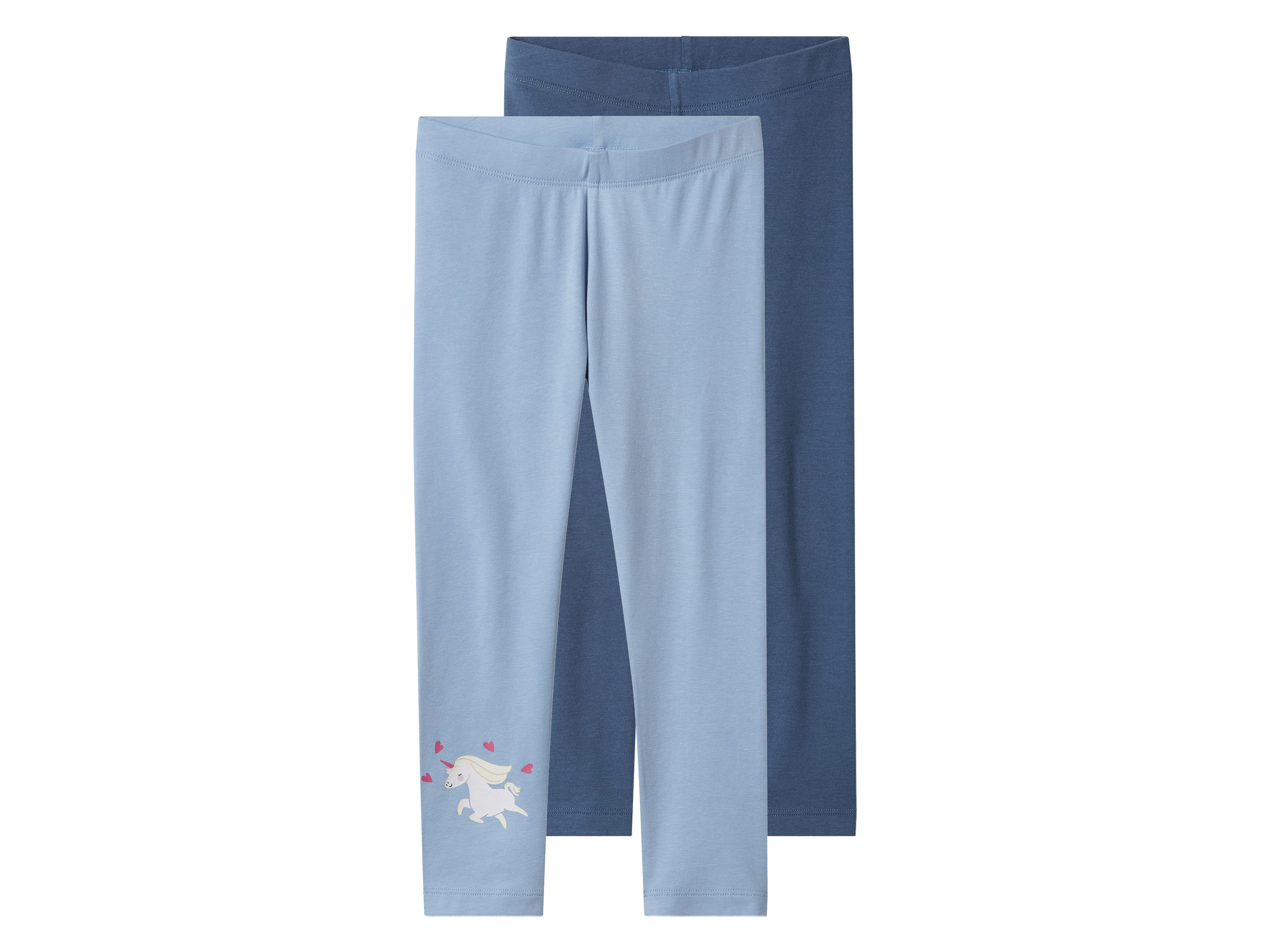 lupilu Set van 2 kinder leggings (Blauw, 98/104)