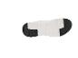 Witte en zwarte sportschoenzool met grip patroon.