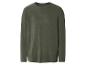 Donkergroen fleece shirt met lange mouwen.