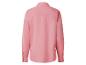 Roze damesblouse met lange mouwen, achterkant.