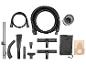 Stofzuigeraccessoireset met slangen, buizen, borstels, filters en zakken.