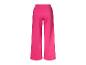 Een paar roze sweatpants met een elastische tailleband.
